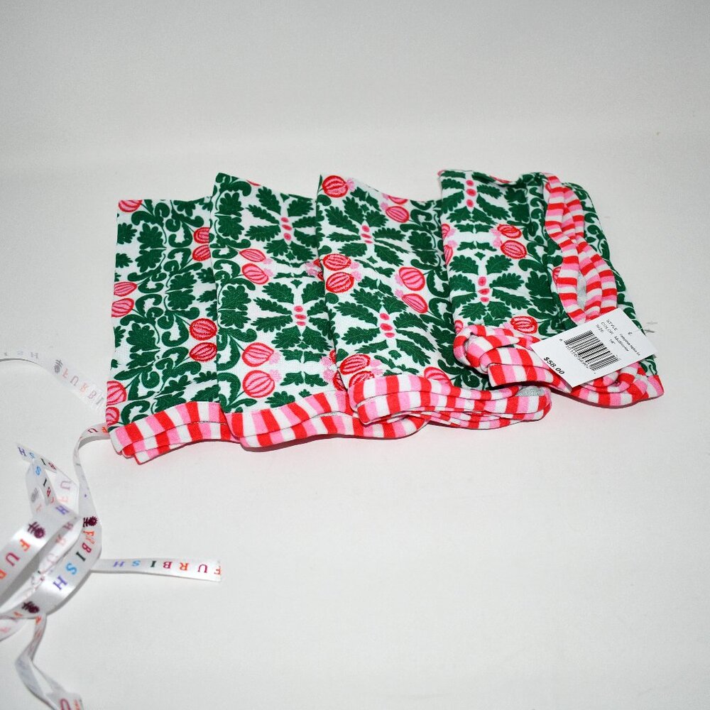 Furbish Pomegranate Print Cotton Napkins, Set of 4 #H25-NS4-POME NWT